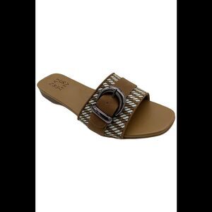 Naturalizer Women's Santiago Slide Sandals Toffee Nubuck Brown - Medium